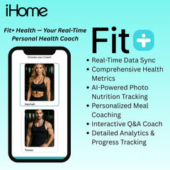 iHome bluetooth-sync icon indicating wireless data transfer to health apps.