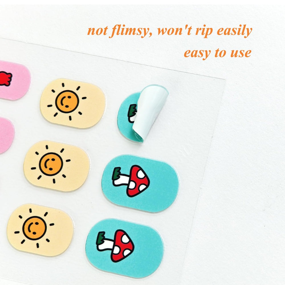 IHUKEIT sun rabbit design wraps ideal for quick, creative play nail art.