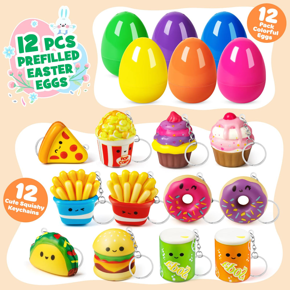 IJIGU 12-pack prefilled eggs with vibrant colors for classroom prizes