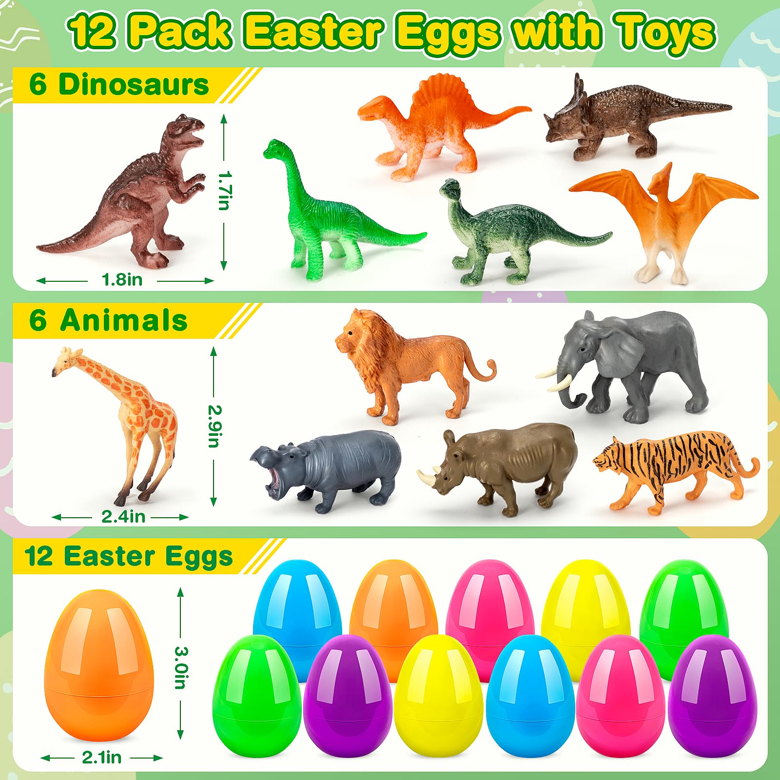 IJIGU dinosaur and animal toy inside each egg to spark imagination