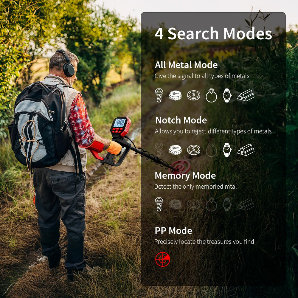 IKIU ergonomic handle reduces arm fatigue during treasure hunts