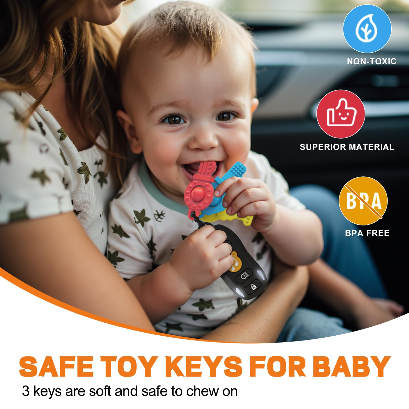 iKOIHO Baby Keys sensory poppers and lights stimulate curiosity