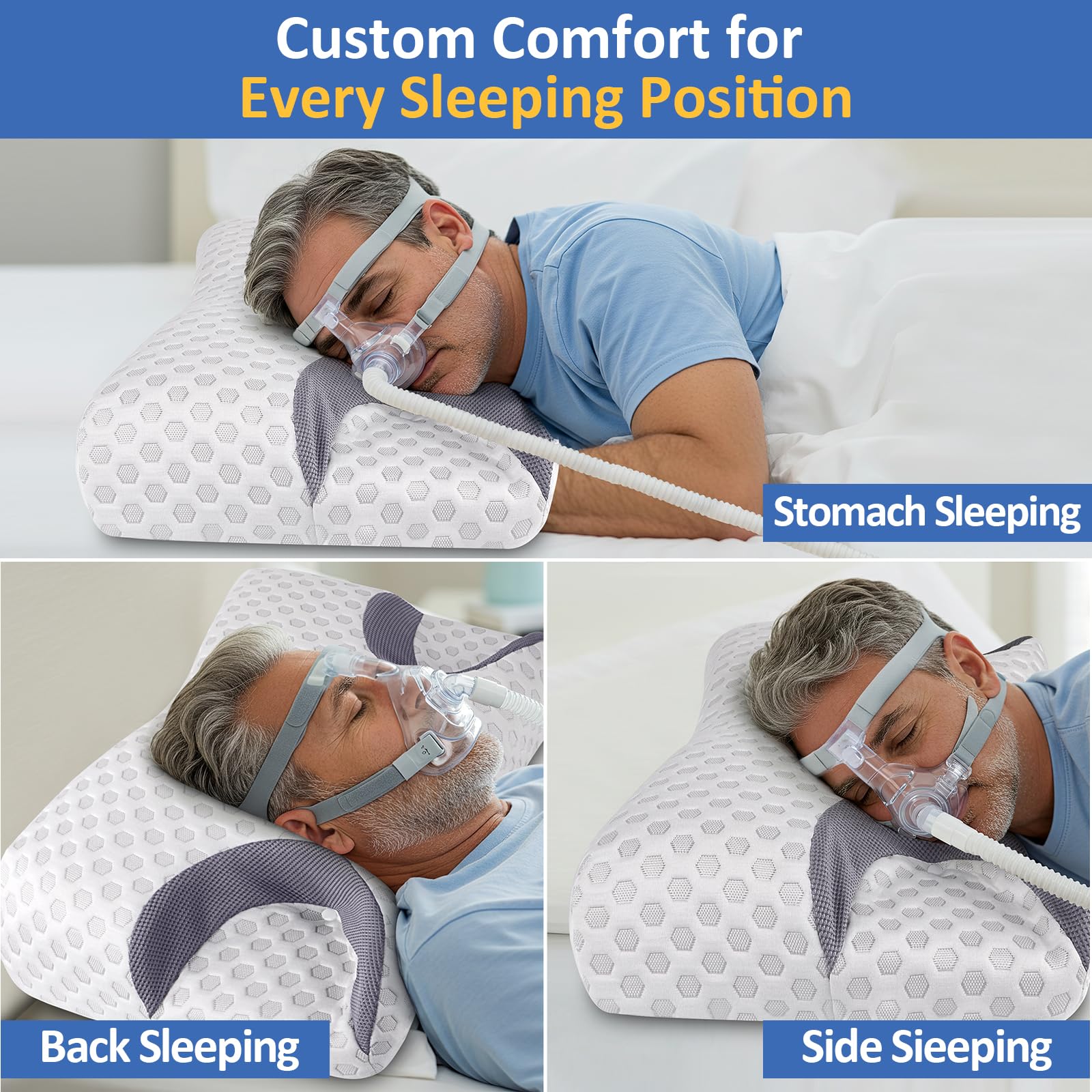 IKSTAR CPAP pillow uses CertiPUR-US memory foam for reliable support.