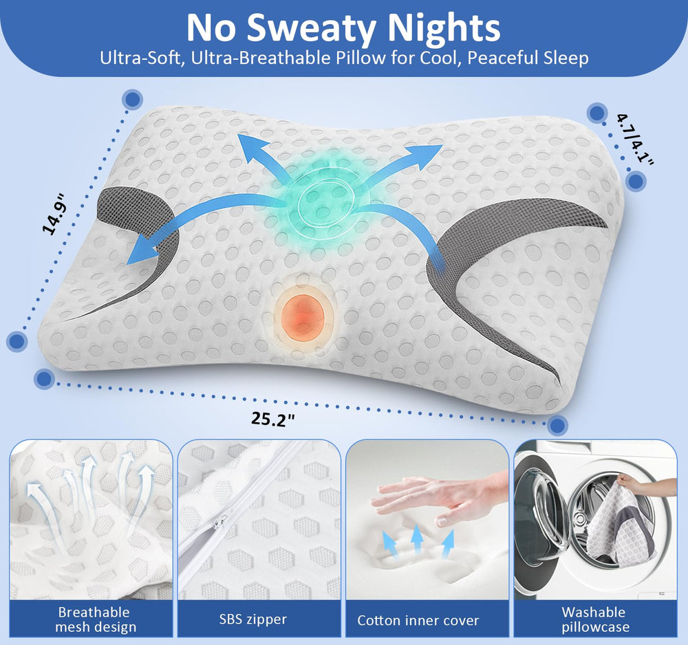 IKSTAR CPAP Pillow removable washable cover makes cleaning easy.