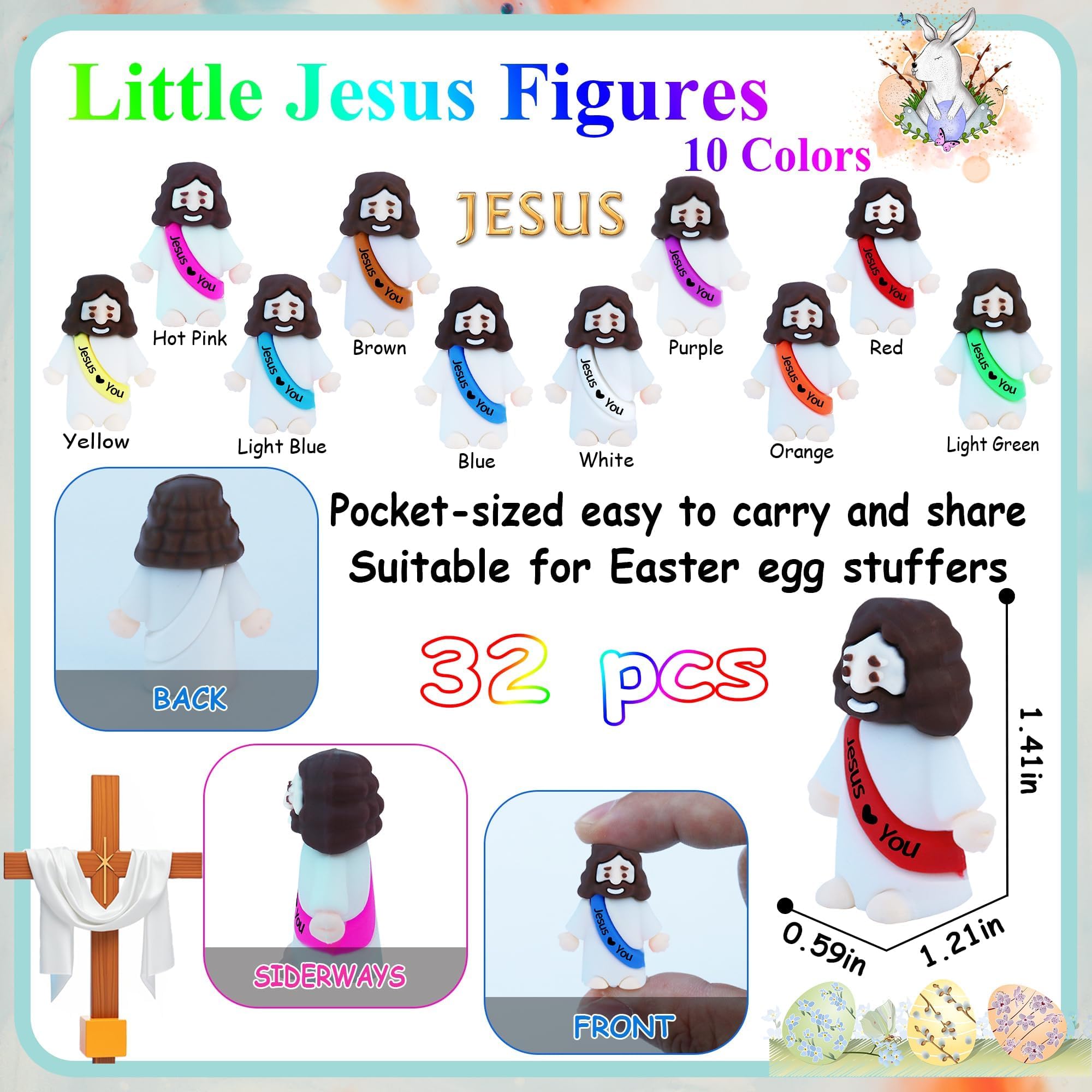 ILHSTY rubber Jesus figurine with heartfelt message for daily encouragement.