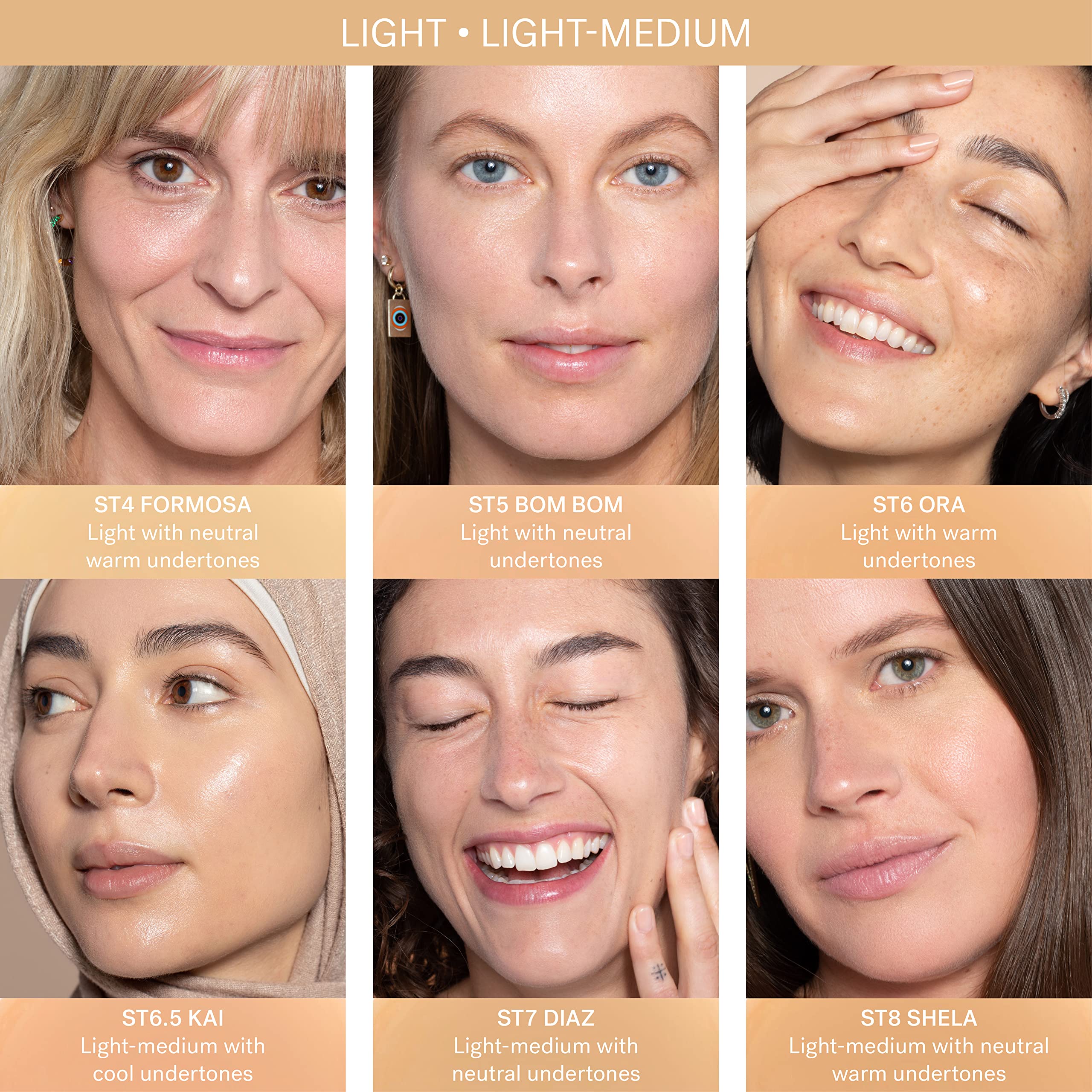 ILIA bom bom ST5 shade application on skin demonstrates color match
