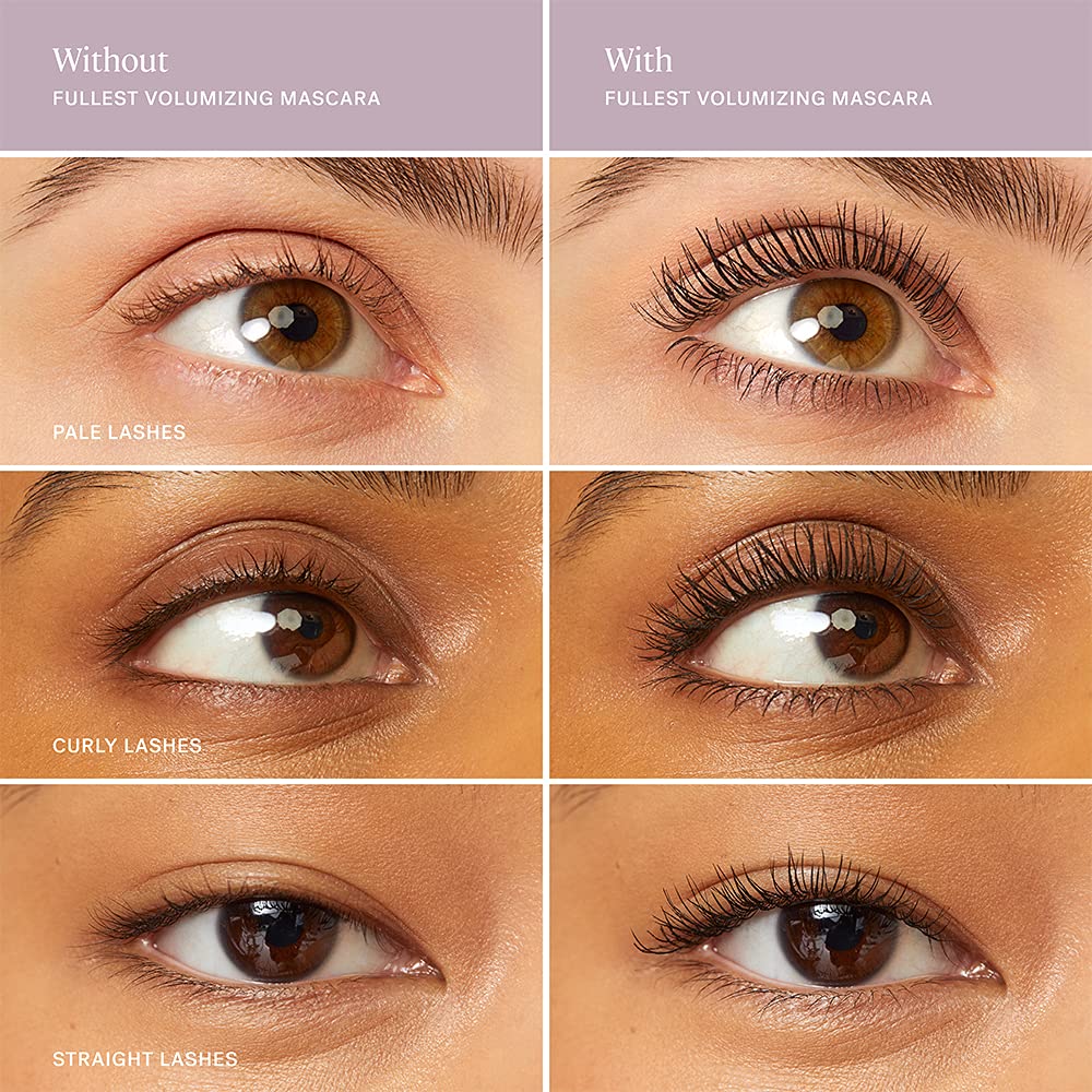 ILIA Fullest Volumizing Mascara applied lashes defined and thick