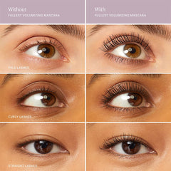 ILIA Fullest Volumizing Mascara applied lashes defined and thick