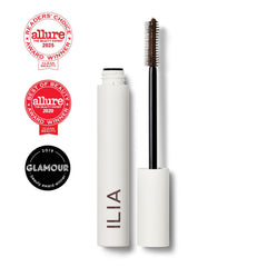 ILIA Limitless Lash Mascara dual-sided wand close-up for precise lift and length.