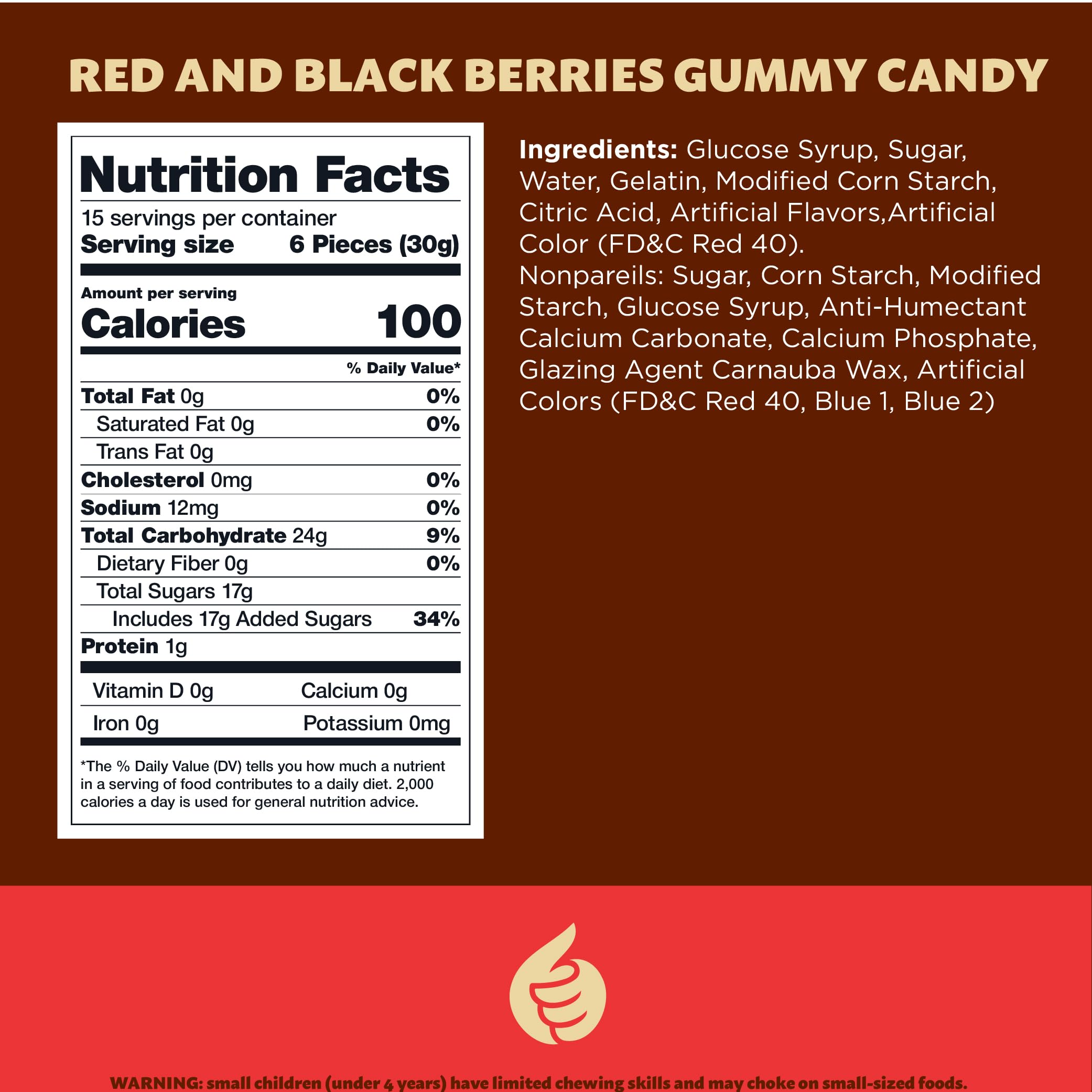 Closeup of red and black gummies—delightful texture for snacking and dessert toppings.