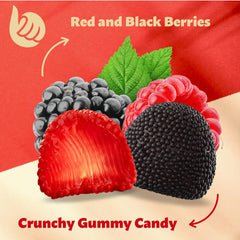Gummy candies arranged on dessert tables pair with ice cream and cakes.