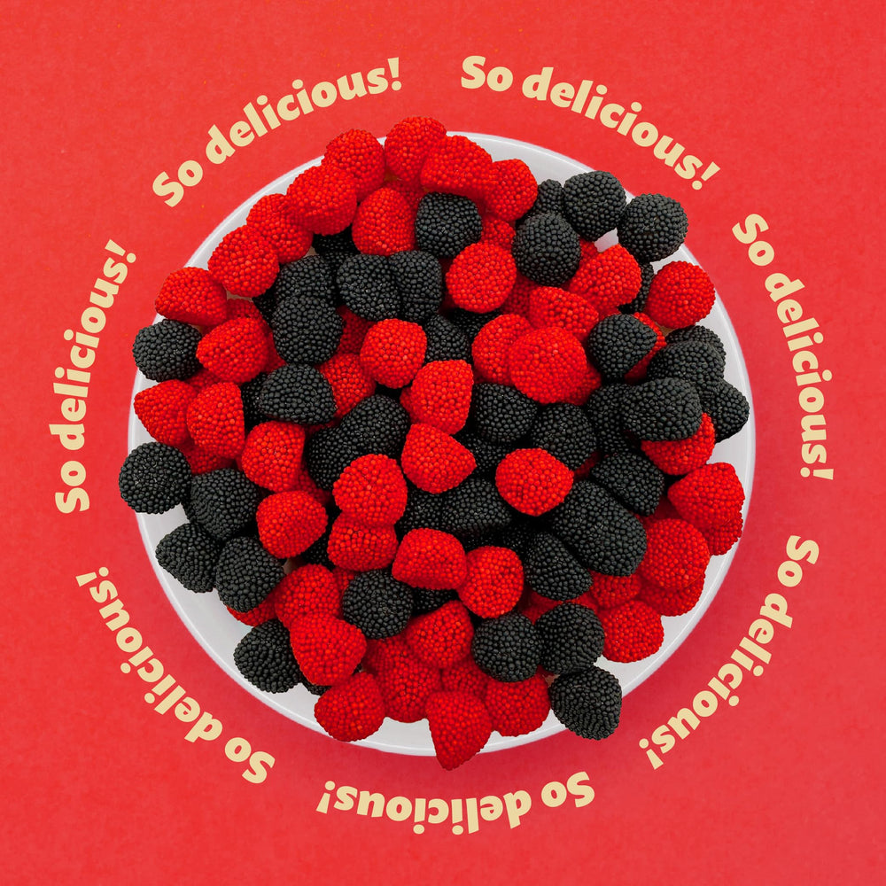 Gifting in gift baskets adds a berry-themed surprise for guests.