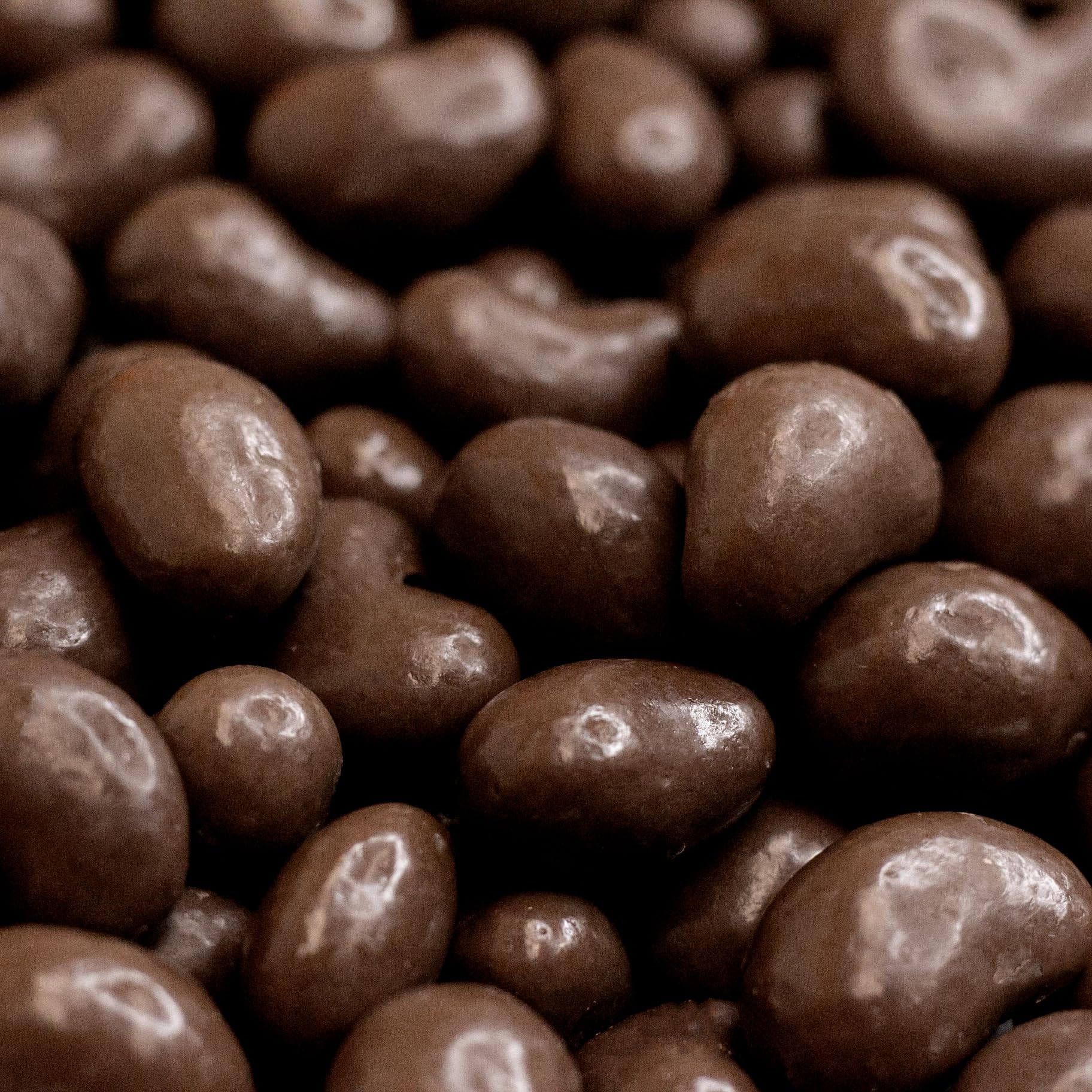 ILIKE! dark chocolate cashews 2lb bag front view for bulk snacking at home or office.