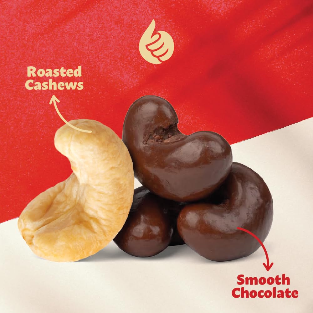 ILIKE! office breakroom setup with clear canisters of dark chocolate cashews for shared treats.