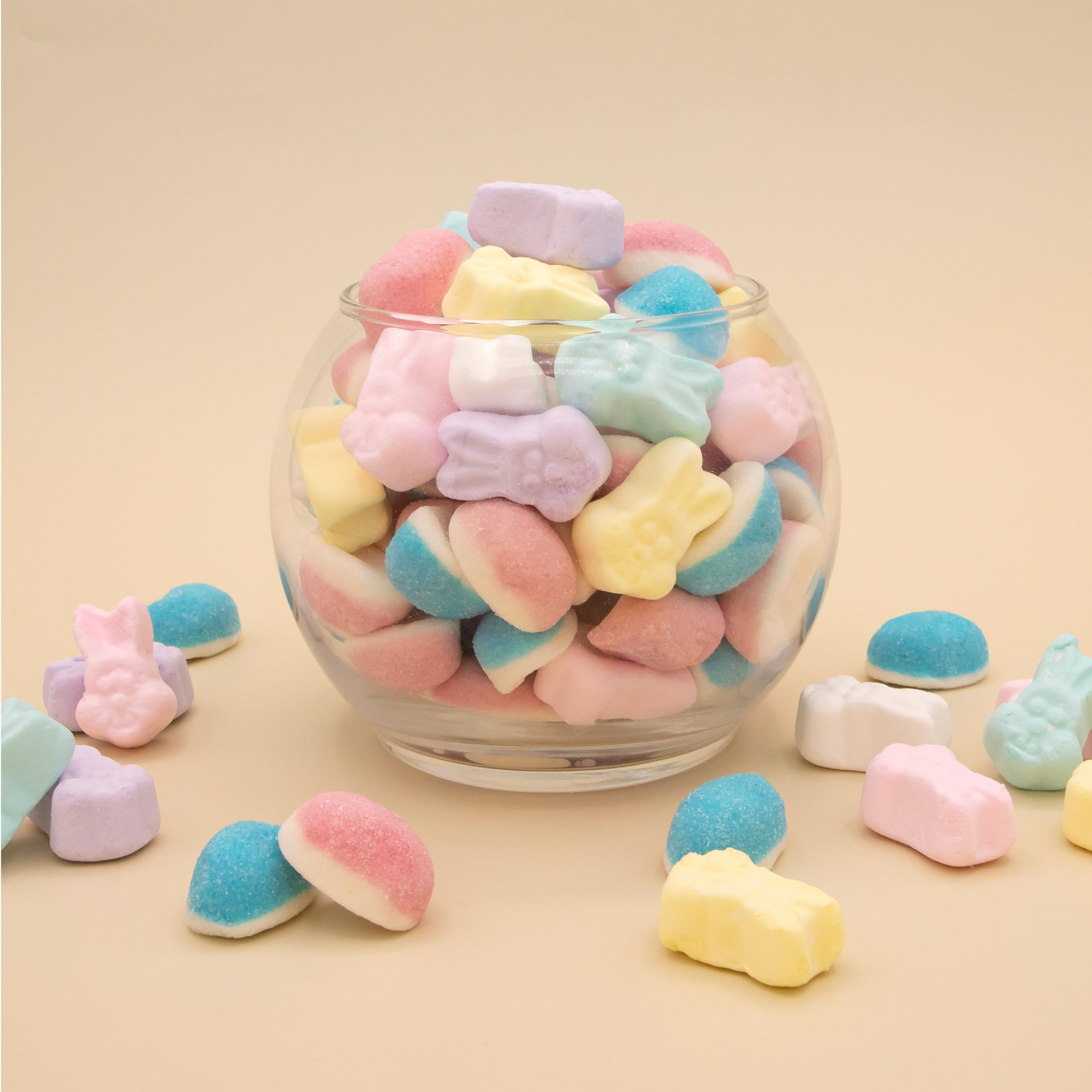 ILIKE! Easter basket display featuring mixed candy for easy gifting.