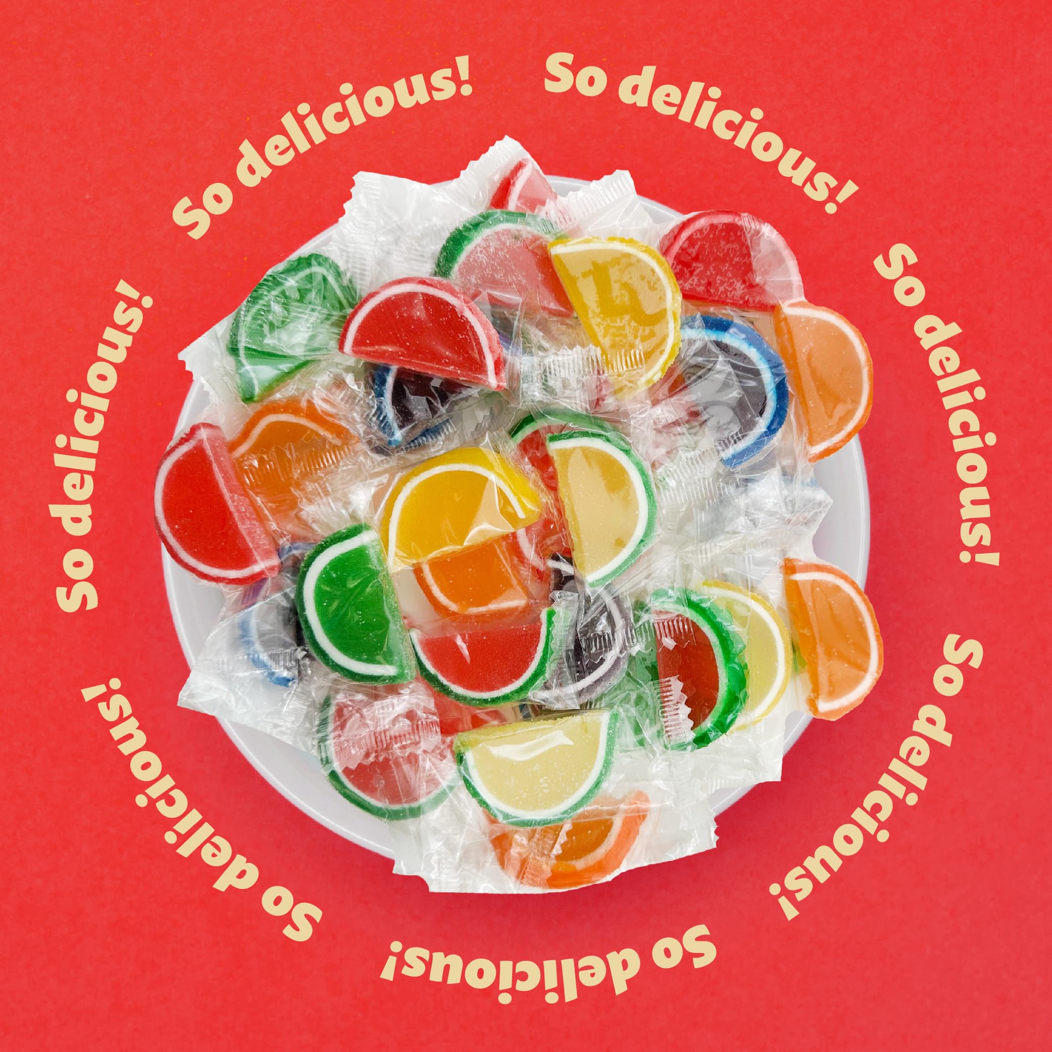 ILIKE! Jelly candies arranged in a bowl for festive display
