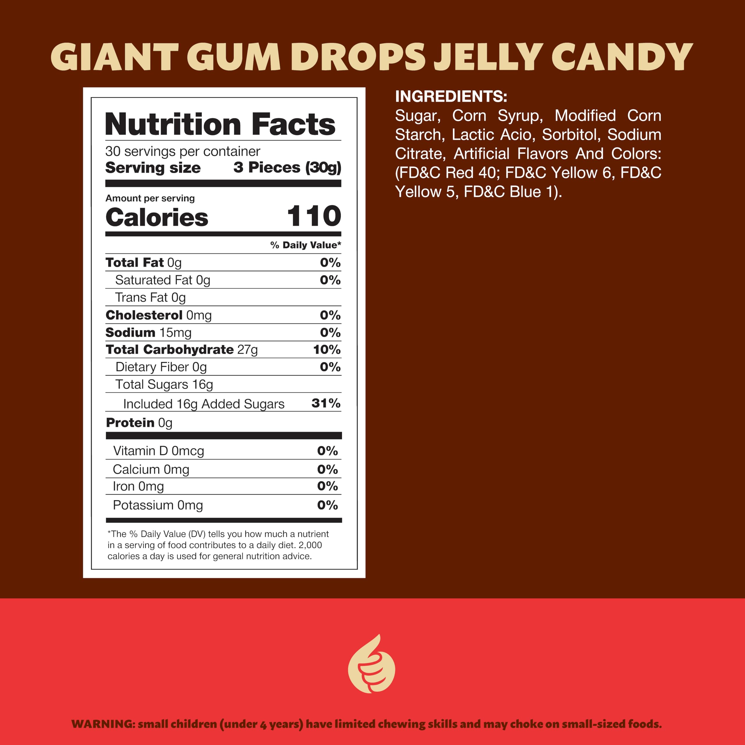 ILIKE! Giant Gum Drops assorted flavors shown for colorful treats