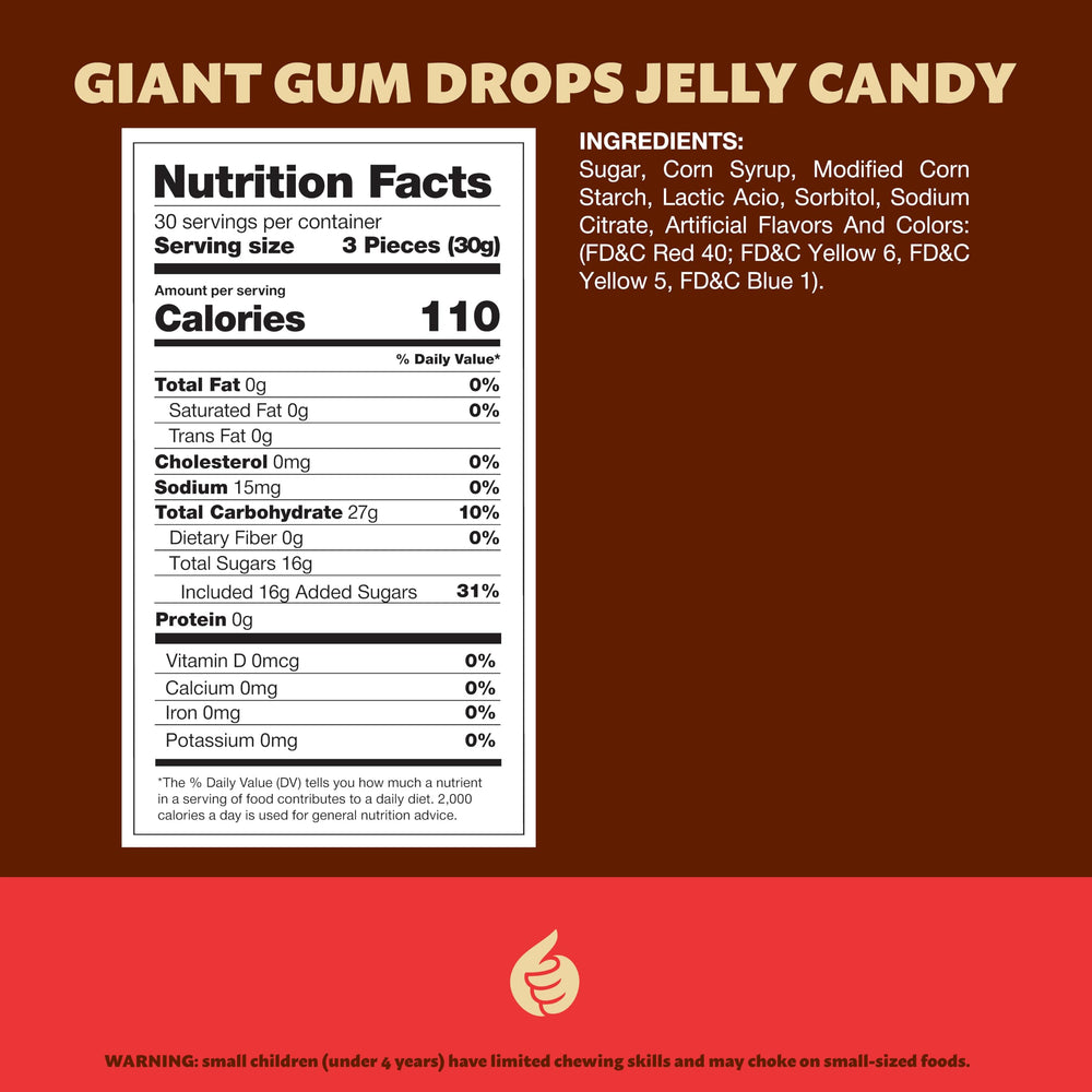 ILIKE! Giant Gum Drops assorted flavors shown for colorful treats