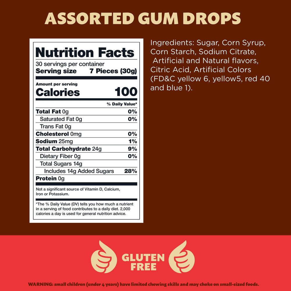 ILike! Gum Drops flavor assortment showcases five fruit flavors for party buffets.