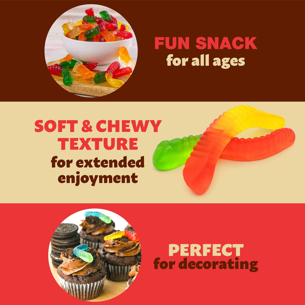 ILIKE! Gummy Worms as ice cream topping for colorful treats
