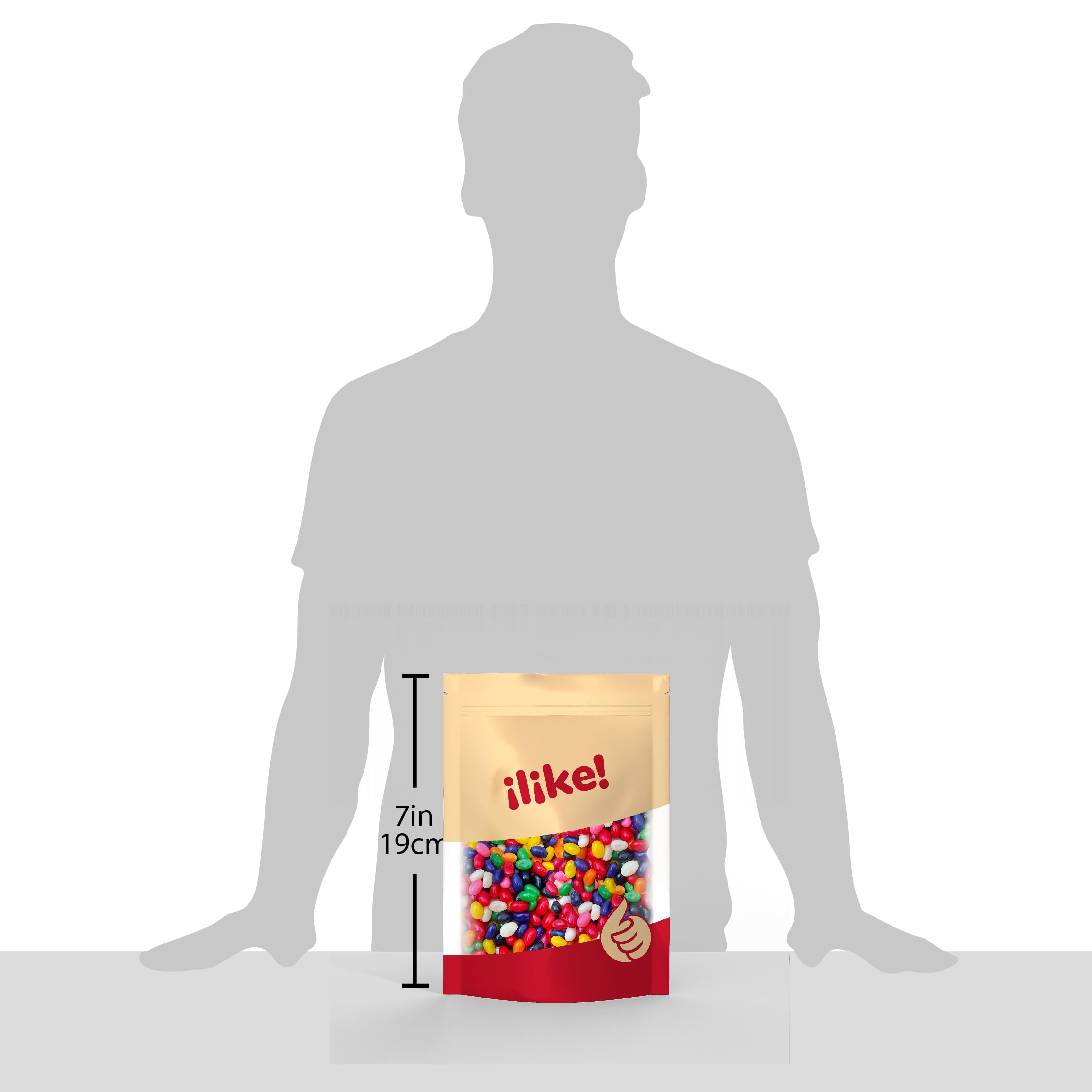 ILIKE! Jelly Beans party favors display emphasizes crowd-pleasing candy.