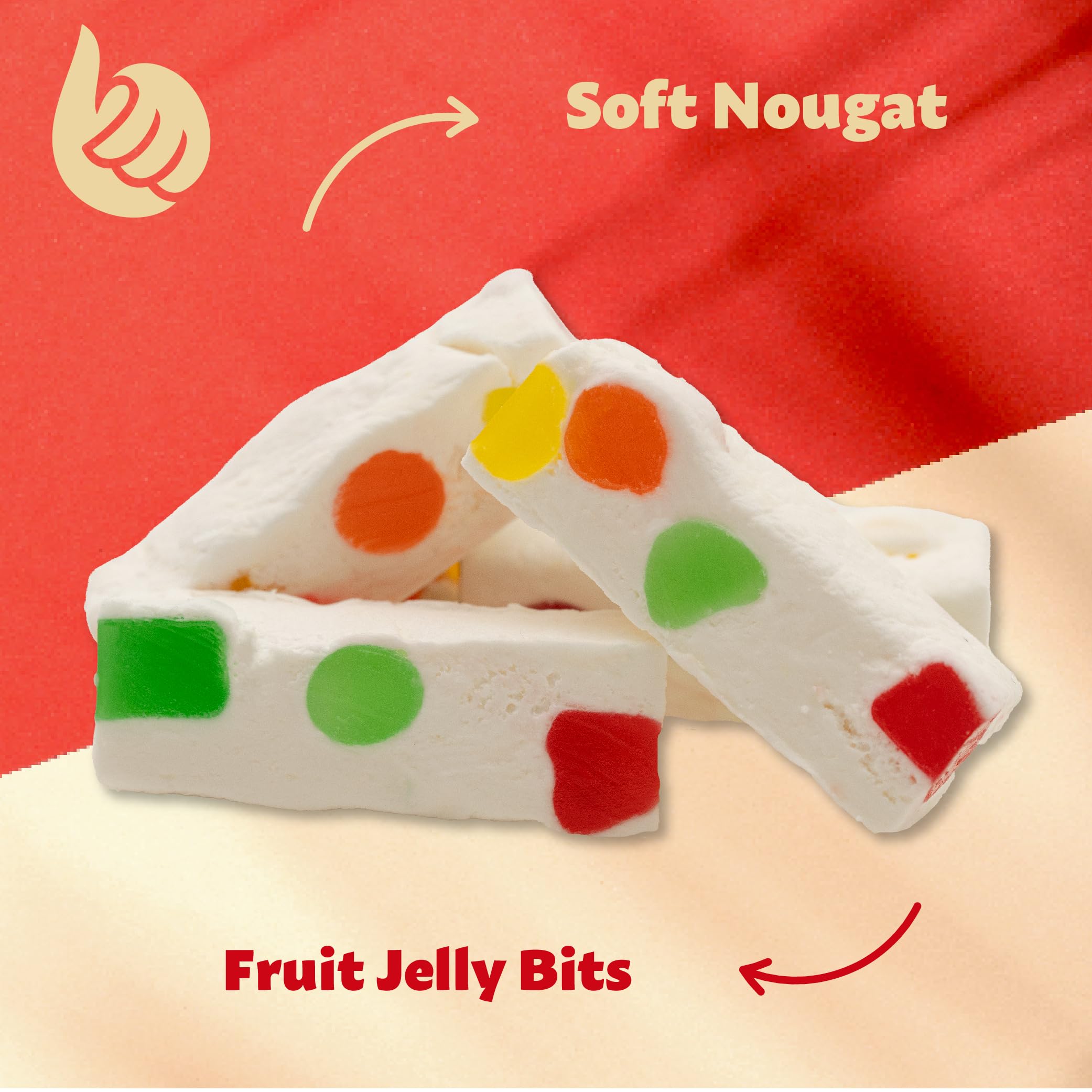 ILike Jujube Nougat candy on desserts adds sweetness and chewy texture.