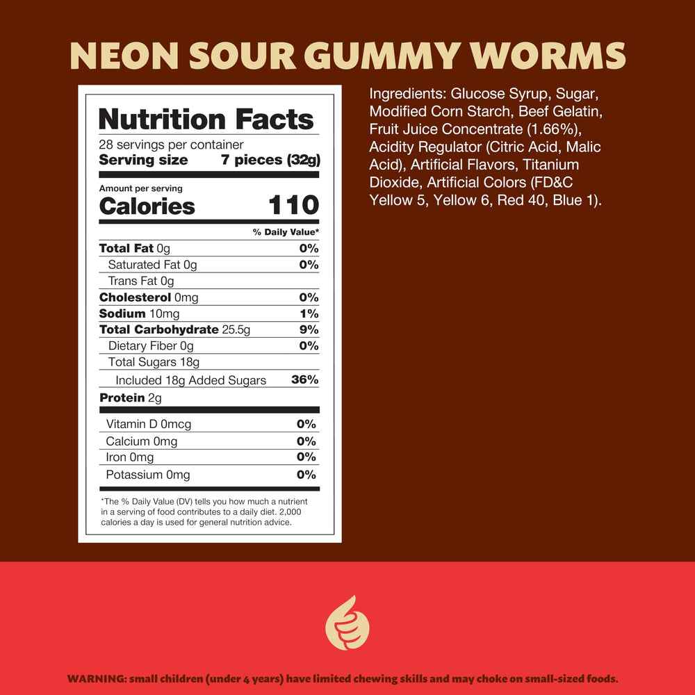 ILike Neon Sour Gummy Worms in a serving bowl for colorful, shareable treats.