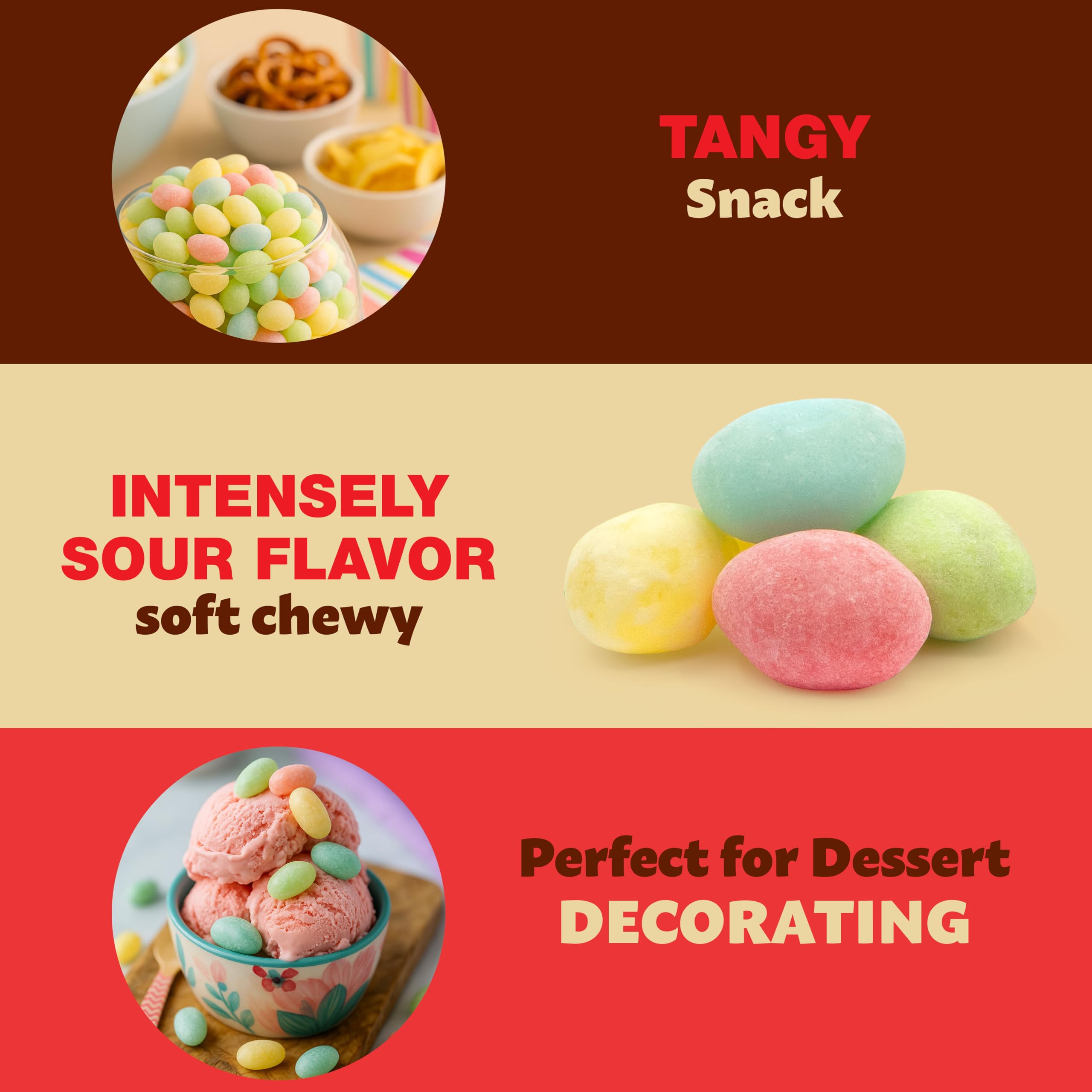 ILIKE! Pastel jelly beans create colorful centerpieces for parties and Easter decor.