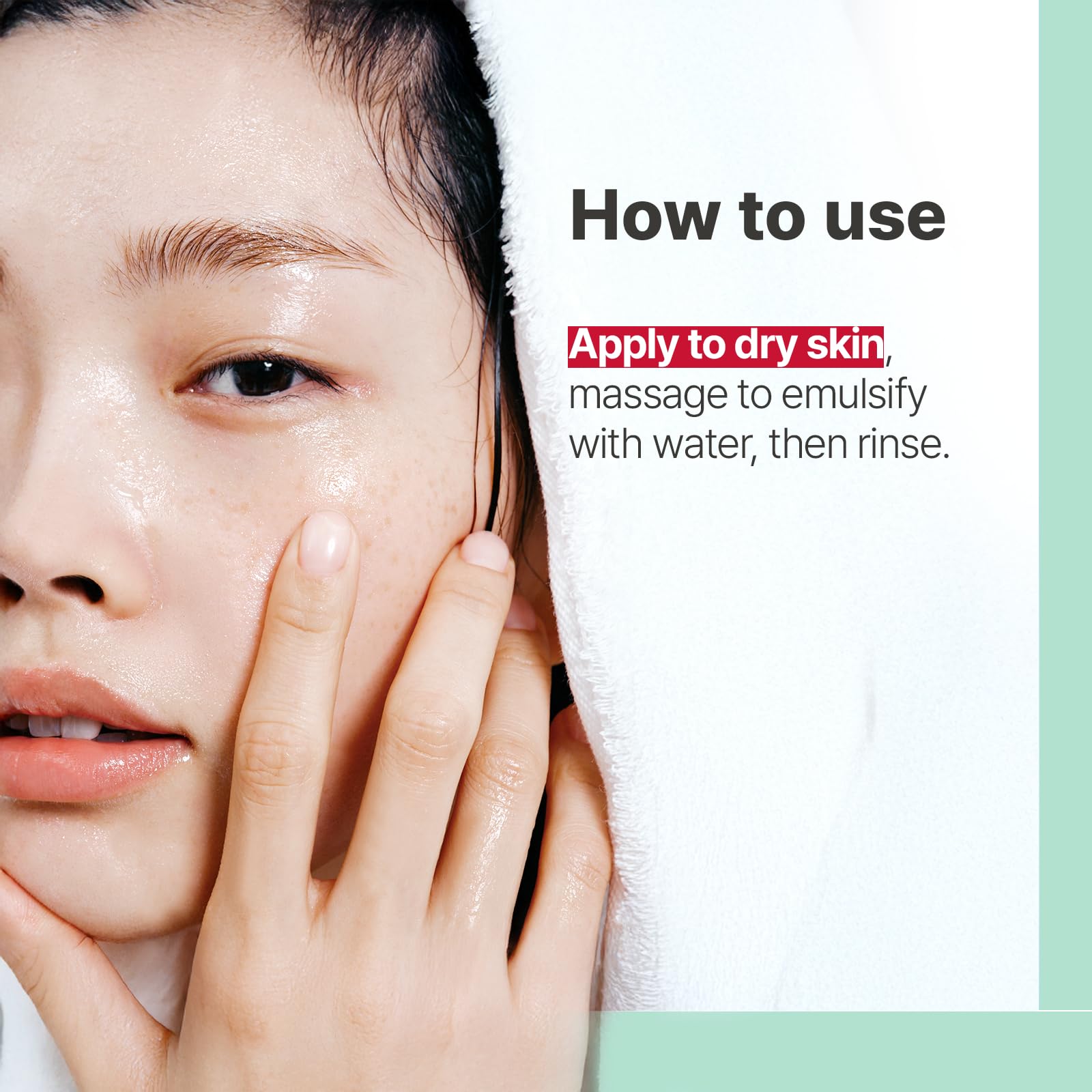 AHA/BHA action visual indicates mild exfoliation for clearer skin.