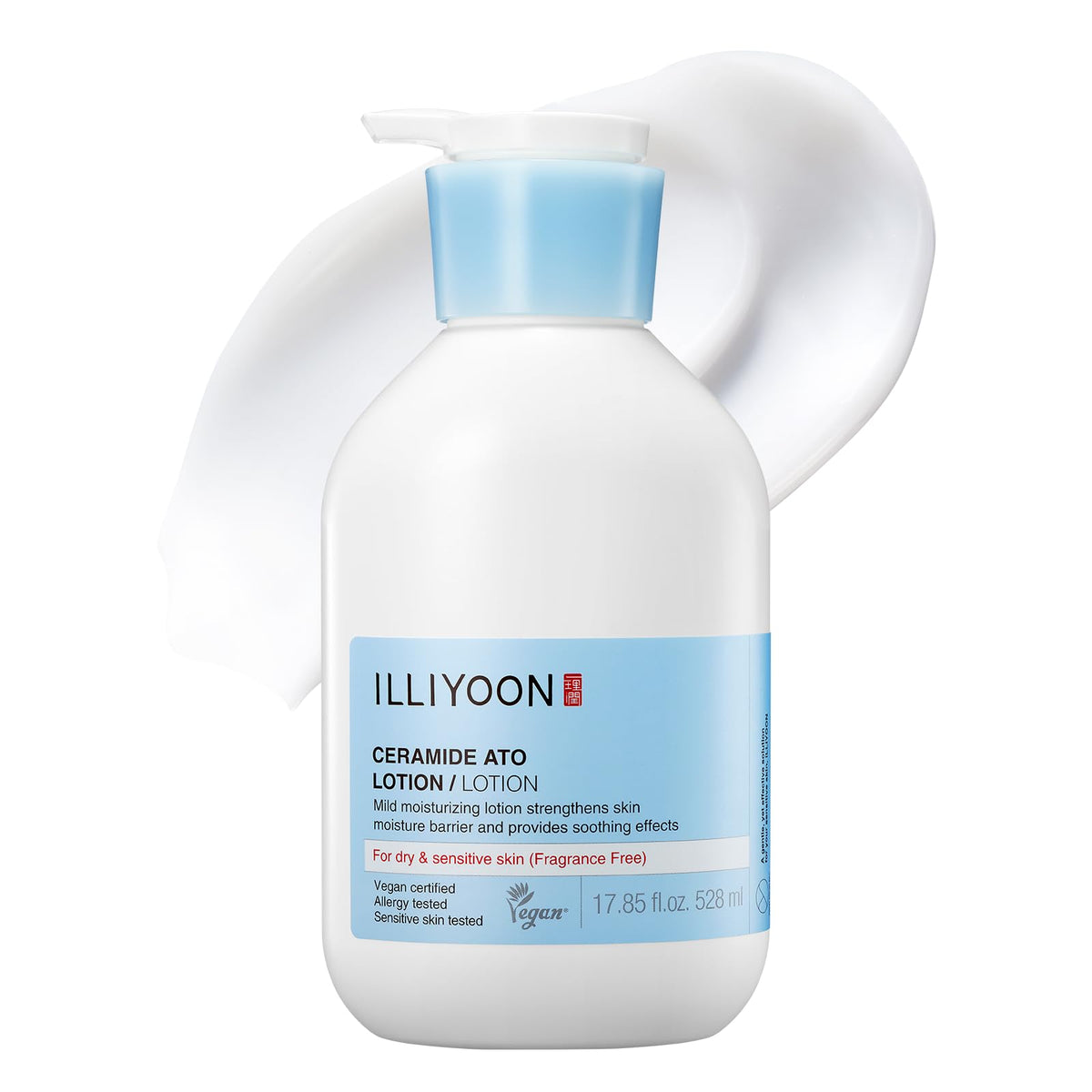 Illiyoon Ceramide Ato Lotion bottle shown for daily hydration and soothing care