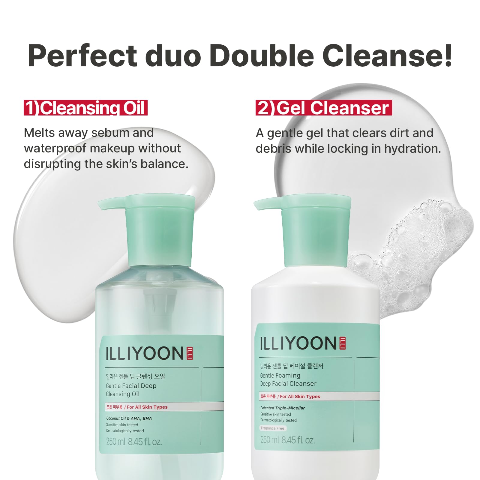 Rinse emulsify step with warm water for refreshed feel.
