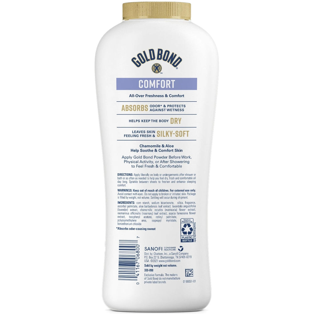 Illuminations Gold Bond Aloe Body Powder 10oz container ensures long-lasting daily use.