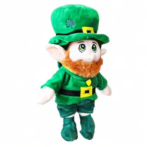 illuOKey Leprechaun plush kid-friendly pose demonstrates gifting and decor versatility