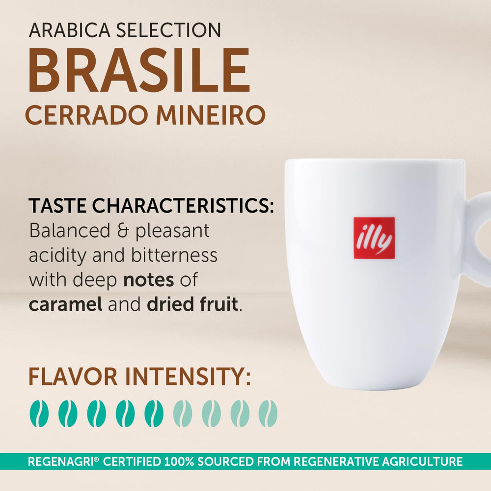 illy Arabica Selections Brasile Cerrado Mineiro air-free packaging preserves aroma and freshness