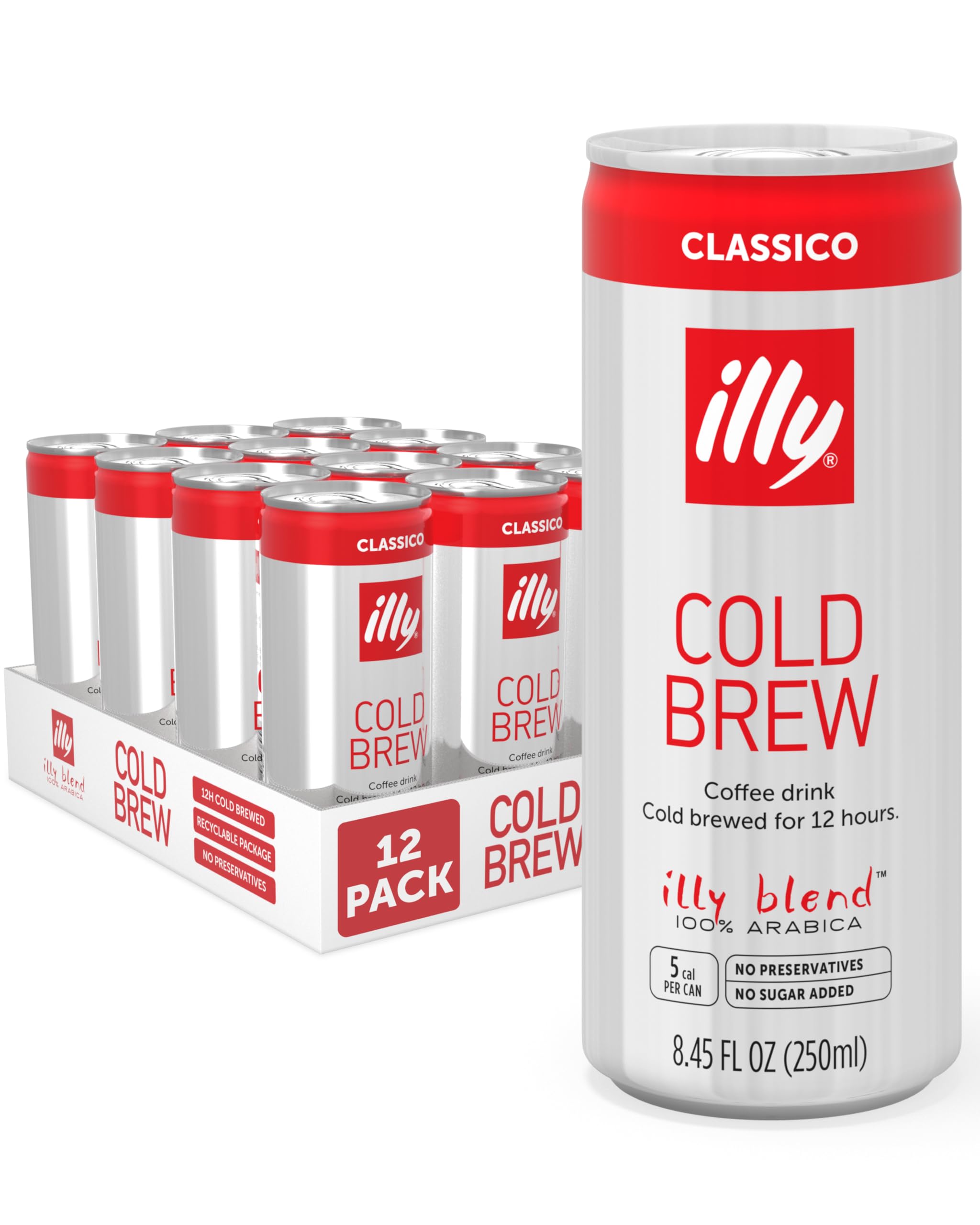 illy Classico cold brew can, top view, for on-the-go refreshment.