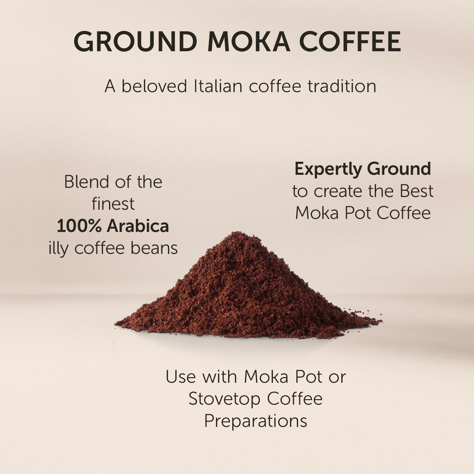 illy ground coffee ready for easy home brew and flavorful mornings.