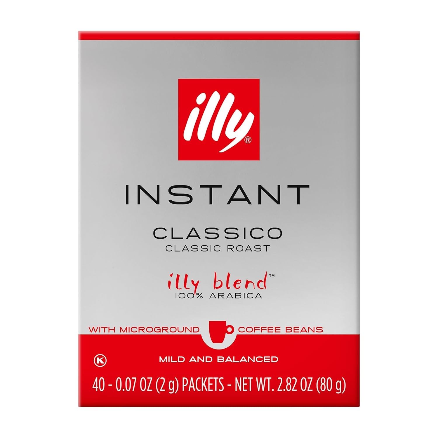 illy instant coffee classico 2g packet ready for quick café-style on-the-go.