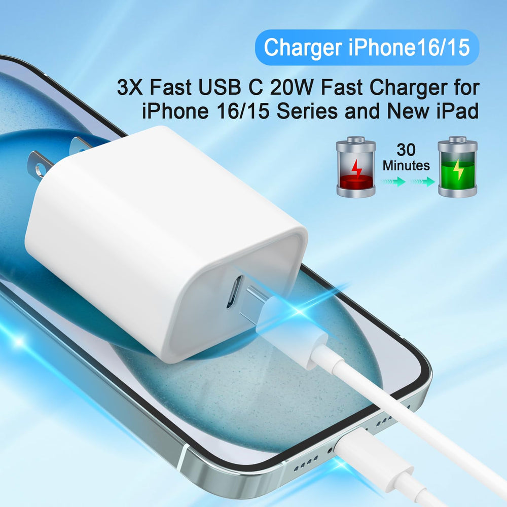 ILOUYU wall charger block durable design highlights sturdy construction for daily use.