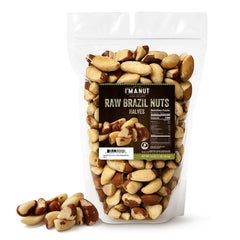 I'm A Nut Raw Broken Brazil Nuts front view, gluten-free snack.
