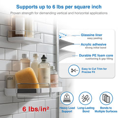 Tapsi Double-Sided Removable Tape - 1-inch x 16.5-ft Heavy Duty PE Foam Mounting Tape for Wall-Safe Poster Hanging