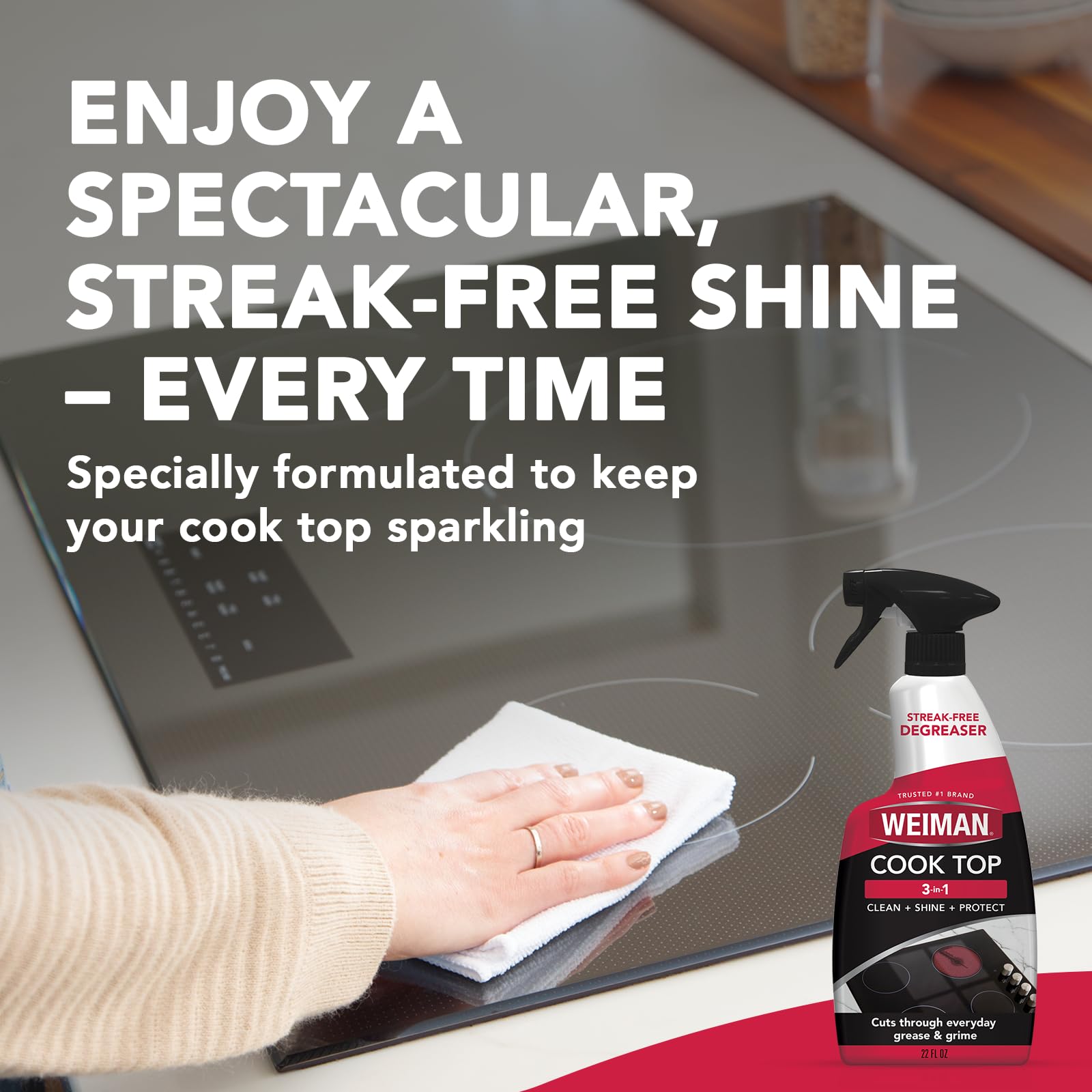 Weiman 2-Pack Cooktop Cleaner + Microfiber Cloth – Streak-Free, Non-Abrasive Degreaser - Perla Store | The Ultimate A to Z Marketplace for Every Need in Canada