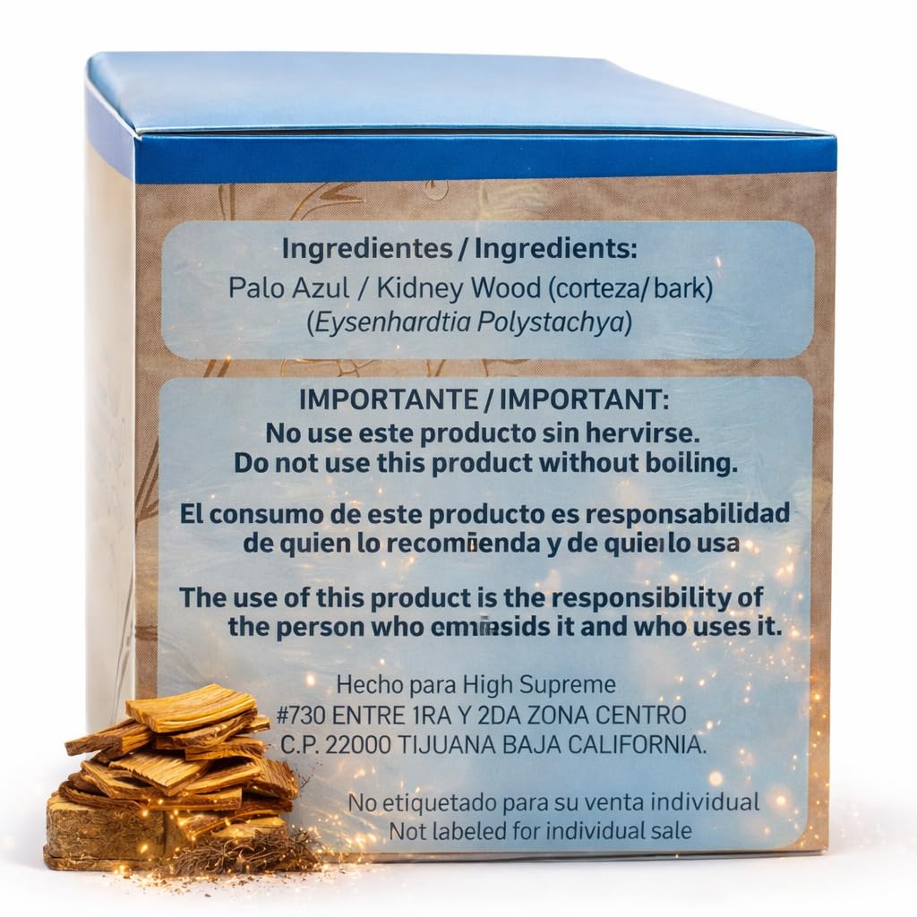 Palo Azul Herbal Tea – 25 Bags | Kidneywood Infusion – 100% Natural, Vegan, Non-GMO | Caffeine-Free | High Supreme
