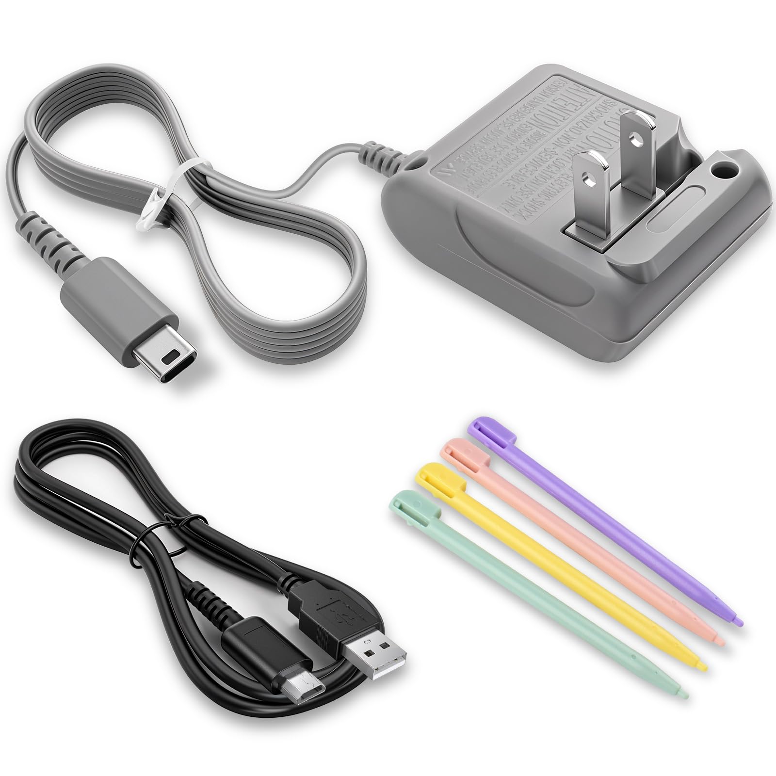 Vranzoral DS Lite Charger Kit — Portable Nintendo DS Lite Charger + 4 Stylus Pens