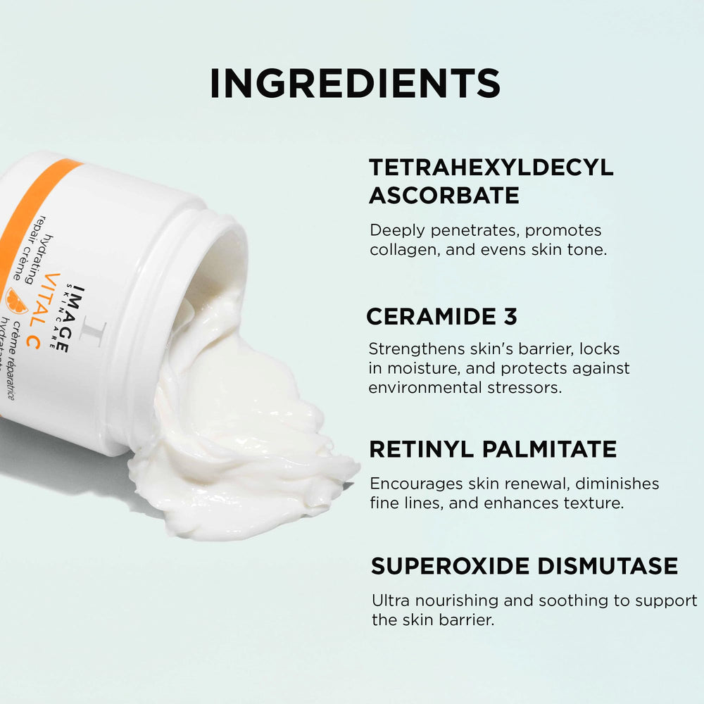 IMAGE Skincare Vital C Hydrating Repair Crème neck and decolletage care for even coverage.