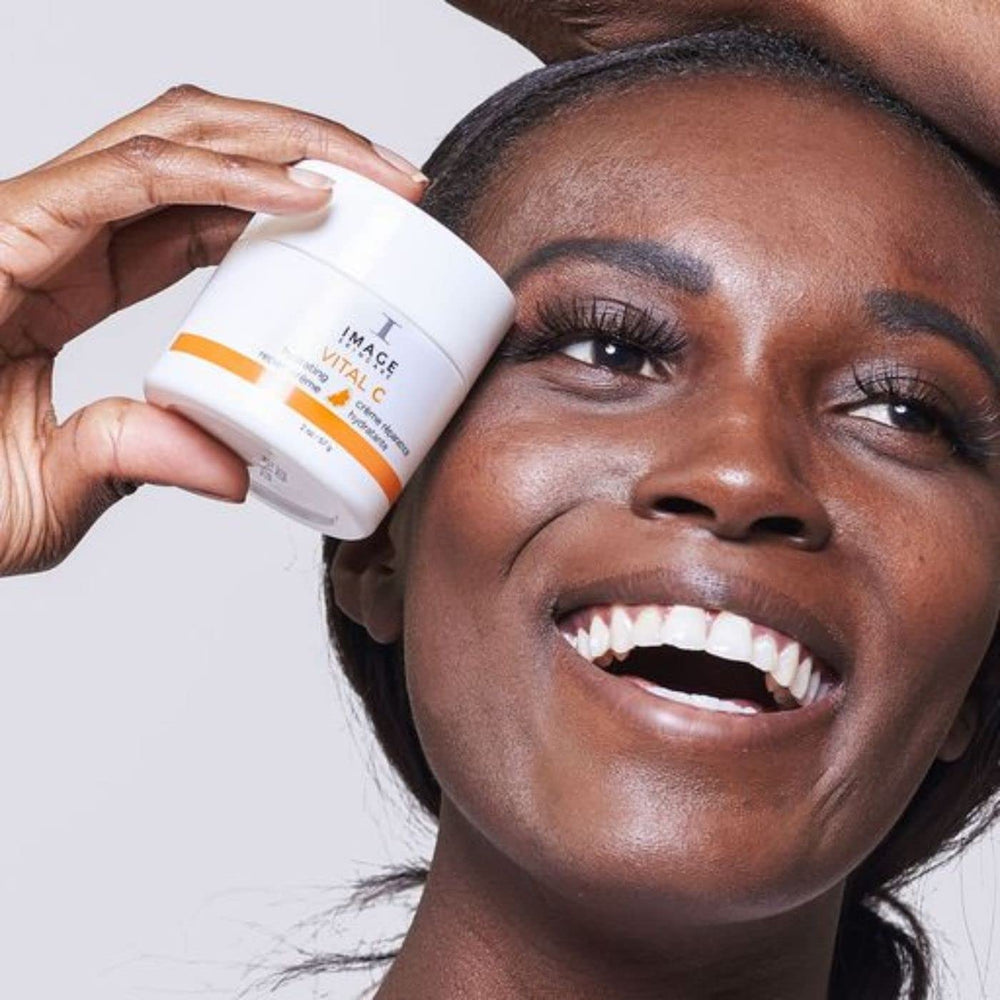 IMAGE Skincare Vital C Hydrating Repair Crème spa-like orange peel scent.