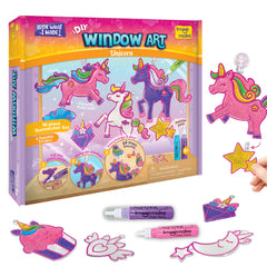 Imagimake Window Art Unicorn suncatcher ready to brighten your window with colorful light.