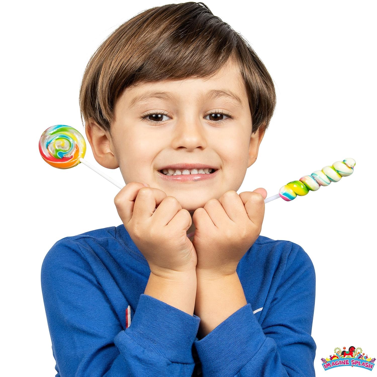 Imagine Splash Rainbow Twisty Pops in a party goody bag for guests