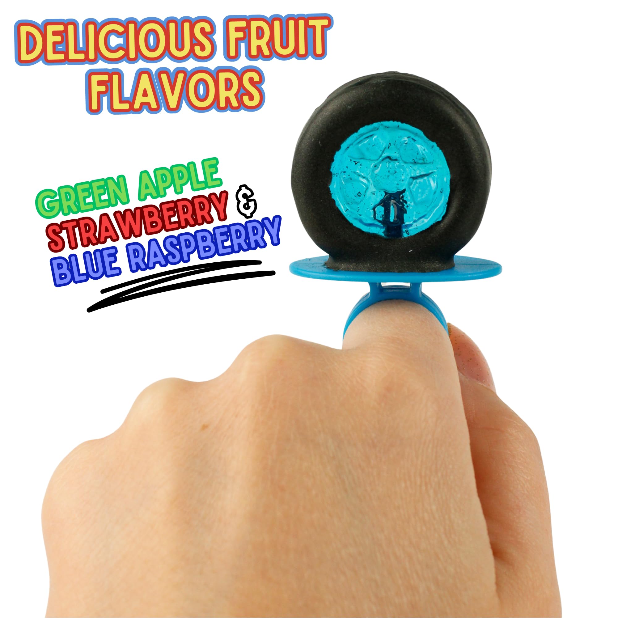 Imaginings 3 blue raspberry flavor lollipop ring for colorful treats