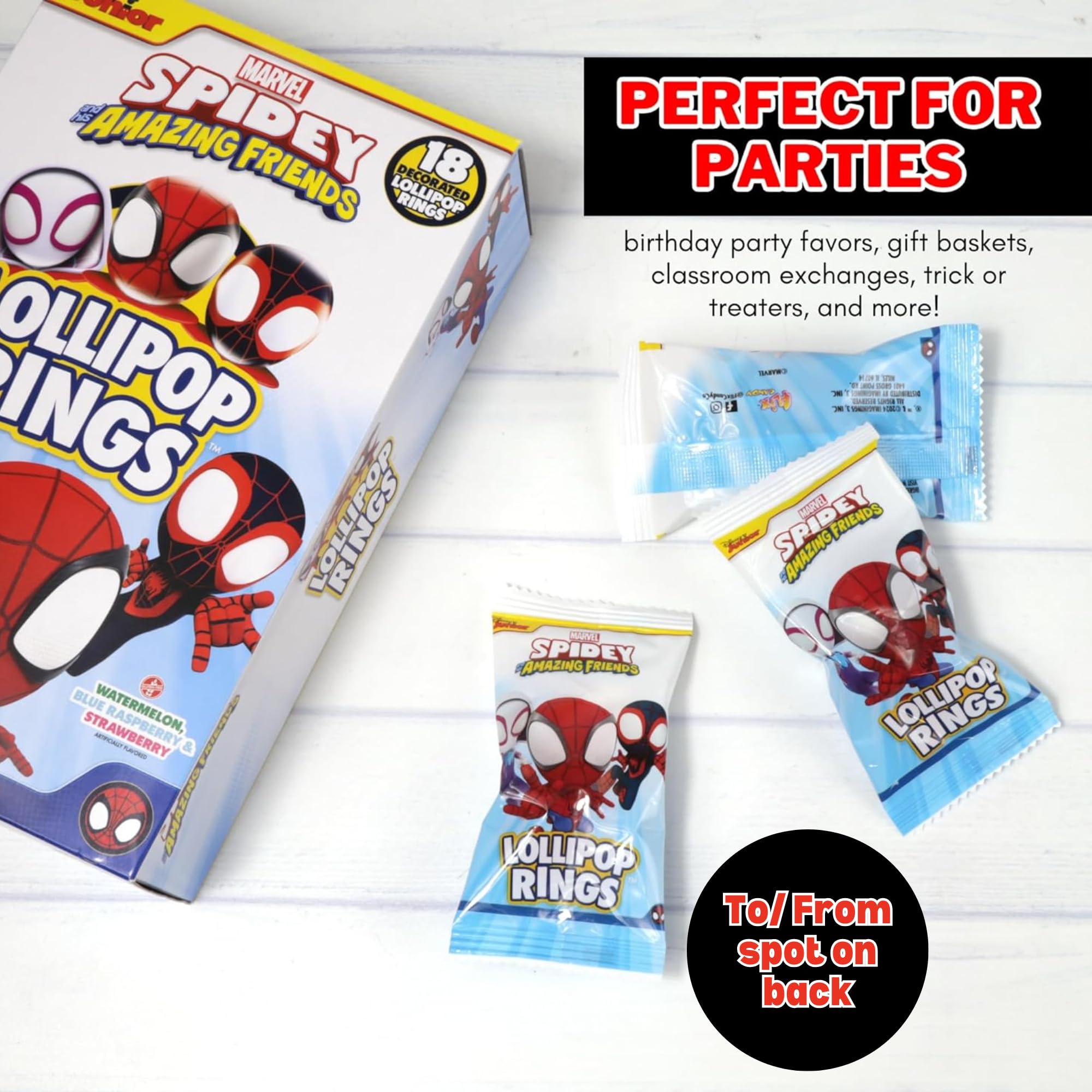Imaginings 3 Miles Morales decorated lollipops for themed celebrations.