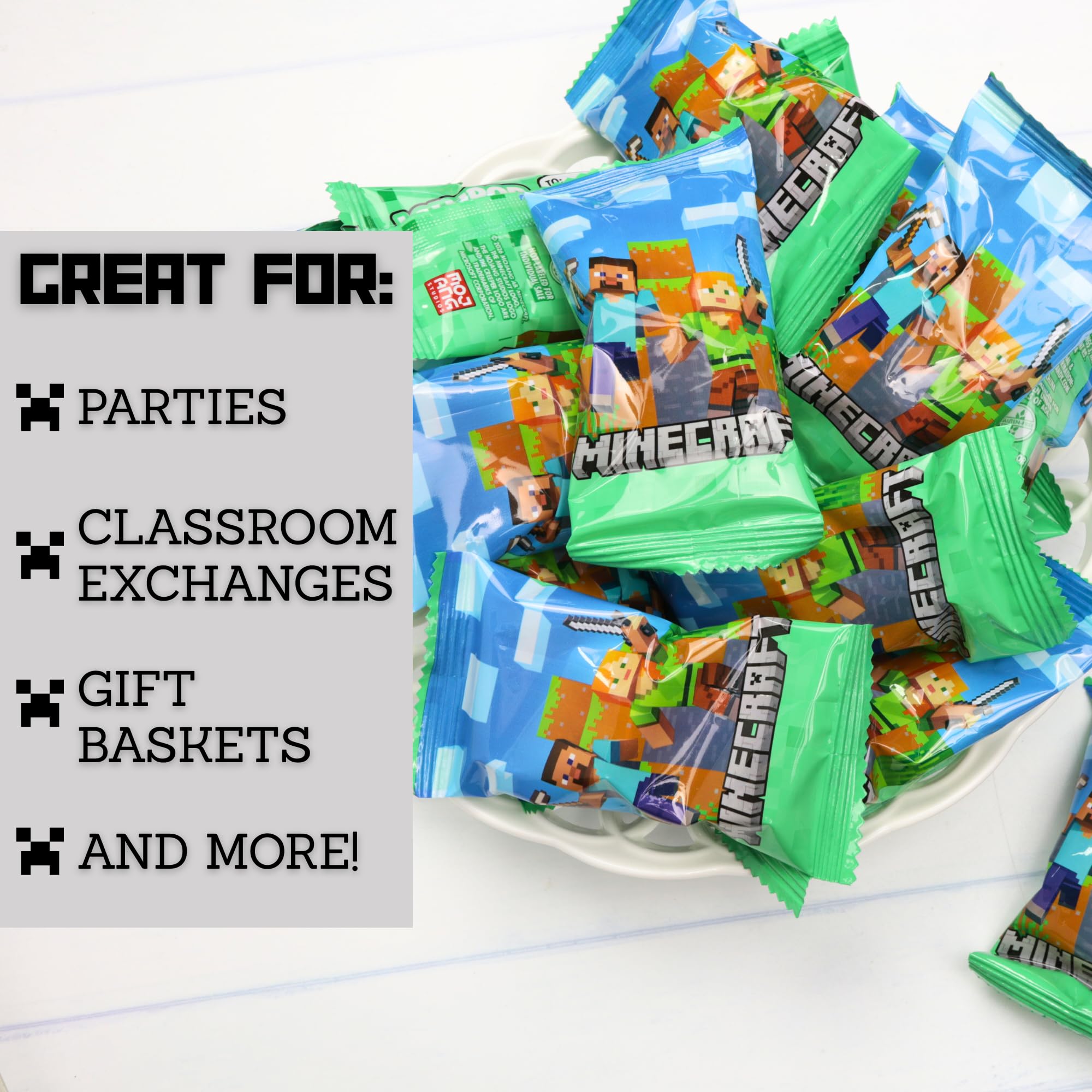Imaginings 3 Minecraft lollipop ring blue raspberry for events and treats.